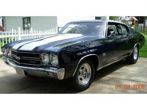 Daytona Blue Poly 1970 Chevrolet Chevelle SS 454 Coupe with Black interior