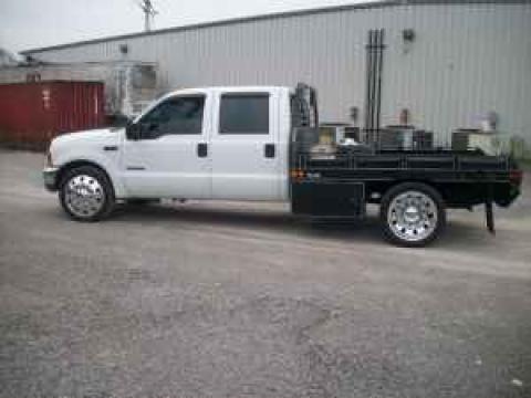 Oxford White 1999 Ford F350 Super Duty Dually Flatbed with Gray Black 