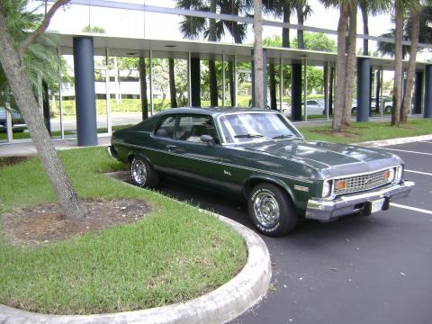 Green 1974 Chevrolet Nova 2 Door with Black interior 1974 Chevrolet Nova 2
