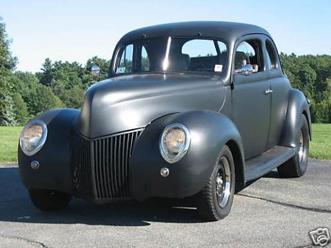 Black Calif Suede 1939 Ford DeLuxe Coupe with Grey interior 1939 Ford DeLuxe