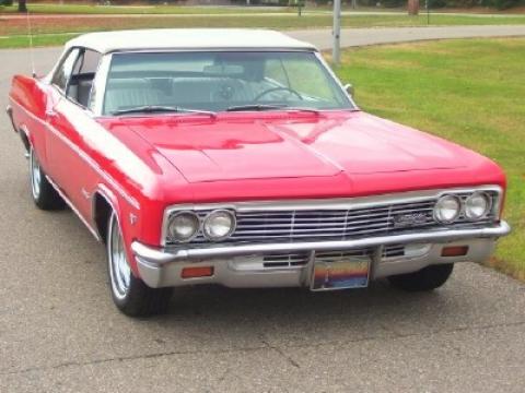Red 1966 Chevrolet Impala SS Convertible with White interior 1966 Chevrolet