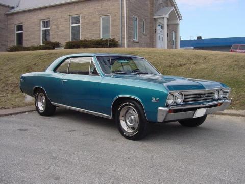 Turquoise 1967 Chevrolet Chevelle SS'6 with Black interior 1967 Chevrolet